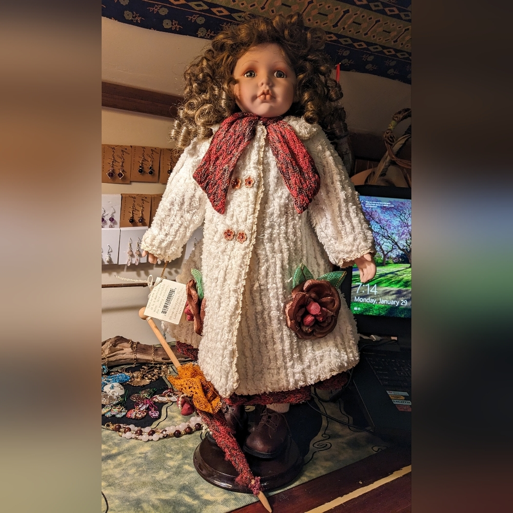 "Maddie" porcelain doll 17"